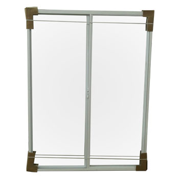 Ventana corrediza cristal sencillo claro 90 x 90 blanco (aLumipro)