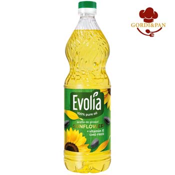 Aceite de Girasol EVOLIA + Vit E, 900 ml